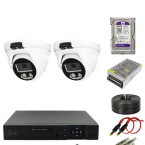 پکیج دوربین مداربسته 2 دوربین دام Zvision